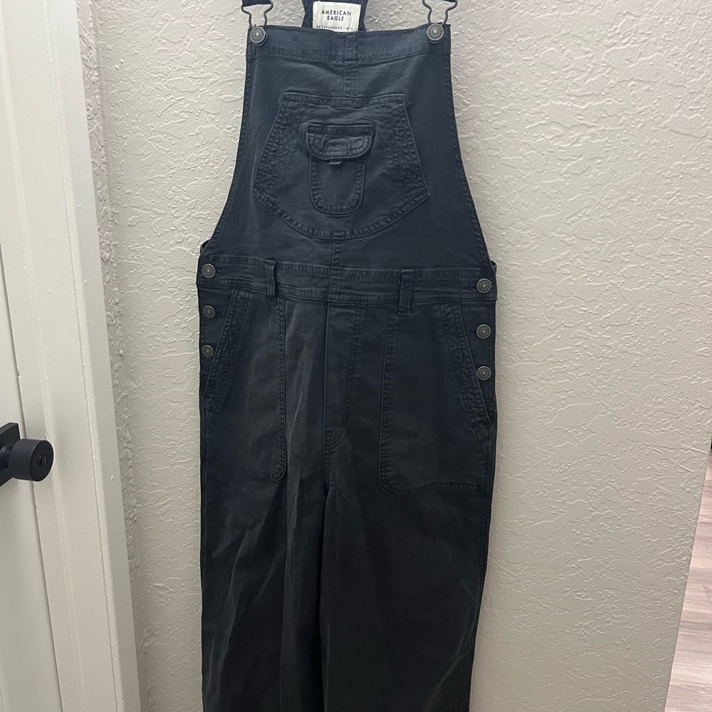American Eagle Outfitters Black Denim Overalls - Picture 2 of 10